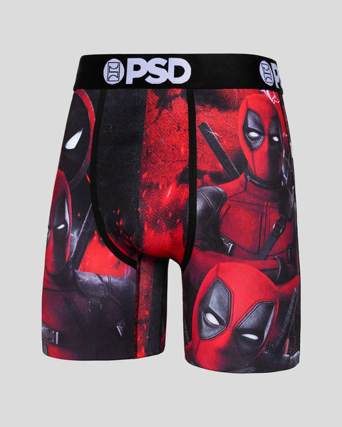 PSD Mens Floral Past Time Flowers Hibiscus Urban Athletic Boxer Briefs  Small Underwear - E11911058-BLK-S