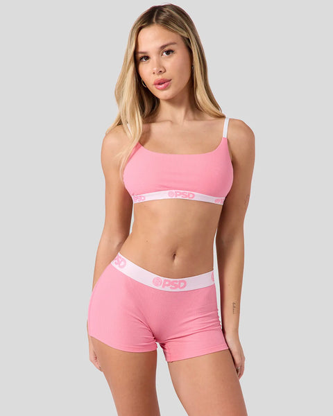 BBY PNK RIB BS PINK XS / PINK