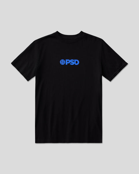 LOGO BLK/BLU TEE YTH BLACK S / BLACK