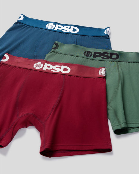 PSD Men's Cotton 3-Pack-Drk Tns Boxer Briefs, Multi, XXL