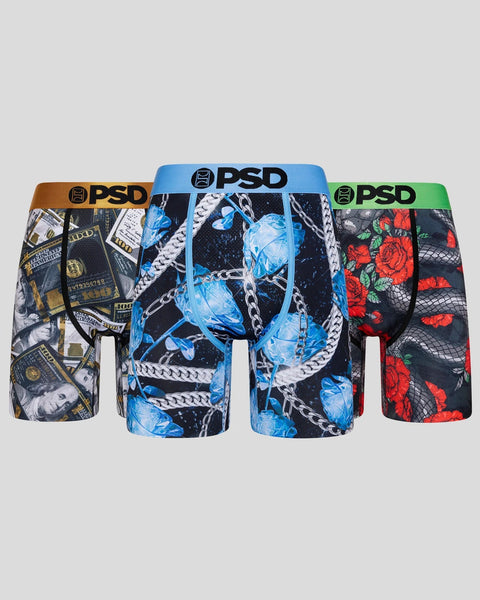 PSD mens Boxer Briefs 3-pack, Multi | R&m Pickle 3pk, XX-Large