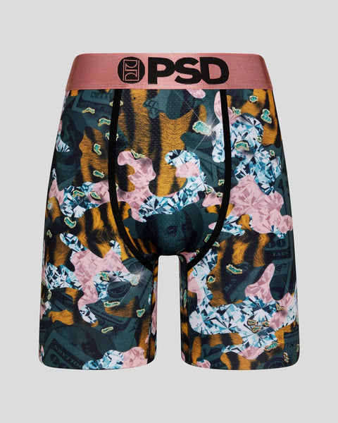 PSD Men's PSD Luxe Drip Boxer Briefs, Brown, S at  Men's