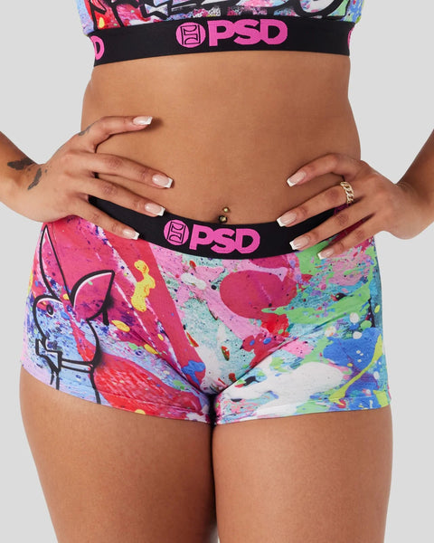 PSD Womens Playboy Glow BS Boyshort Black XS : : Clothing, Shoes &  Accessories