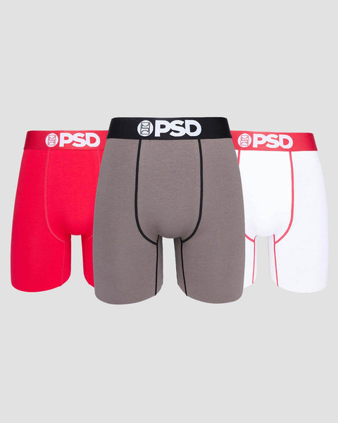 Solids 3 Pack - Red/White/Grey