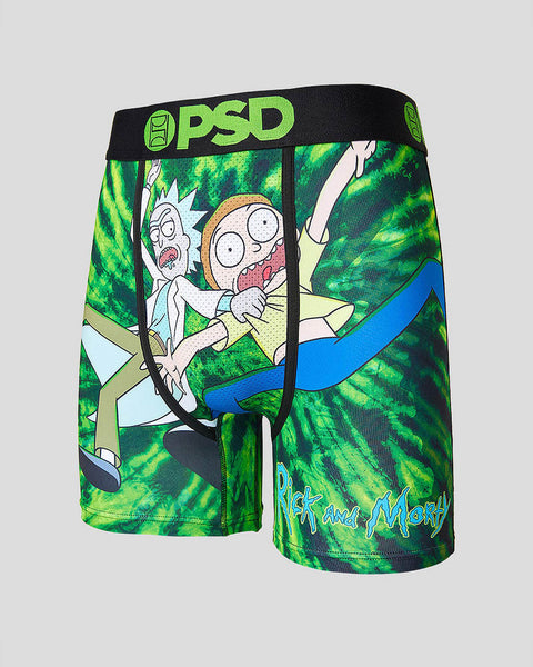 PSD Rick and Morty Bananas All Over Mens Boxer Briefs - BLACK COMBO