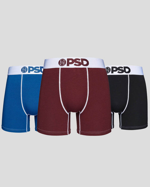 Solids 3 Pack - Blue/Maroon/Black