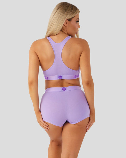 Modal Solids - Lavender, Sports Bra - Modal