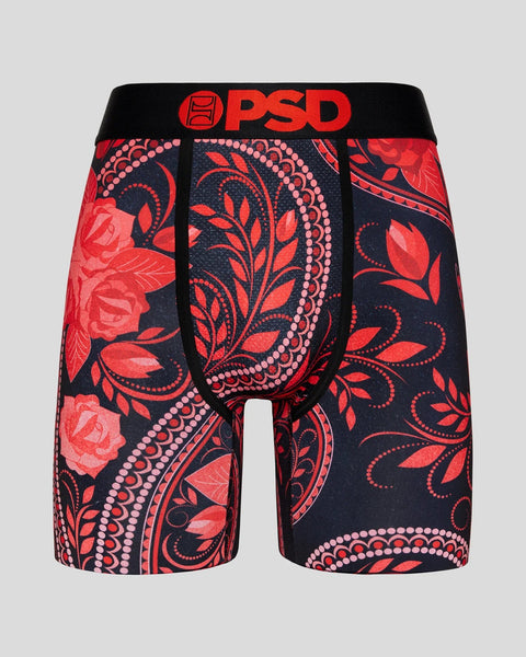 PSD Underwear BANDANA- Boxer Pants-Paisley Pattern-Luxury Black