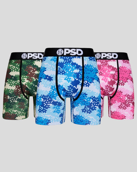 PSD x Yu-Gi-Oh Yami Yugi Blue, White, & Black Camo Boxer Briefs