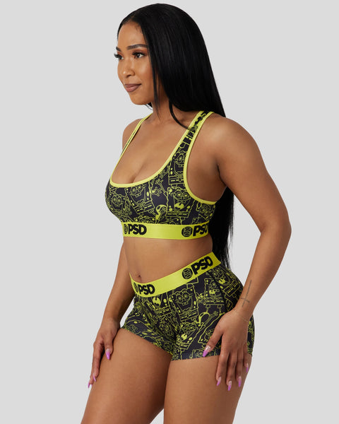 PSD Underwear Women's Sports Bra - Spongebob, Palestine