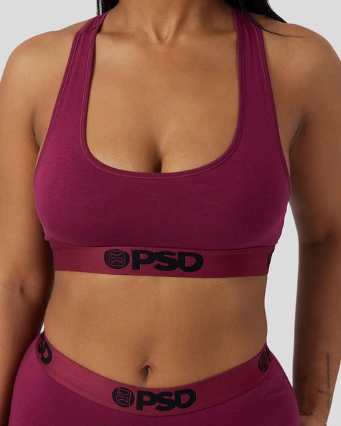 Modal Solids - Almandine, Sports Bra - Modal