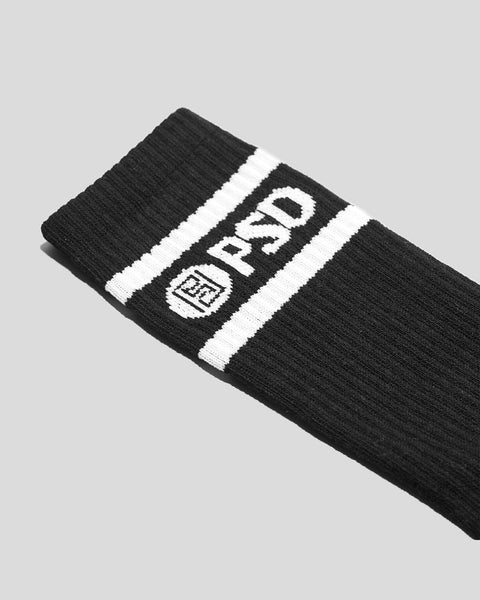 3 Pack - Logo Stripe Crew - Black